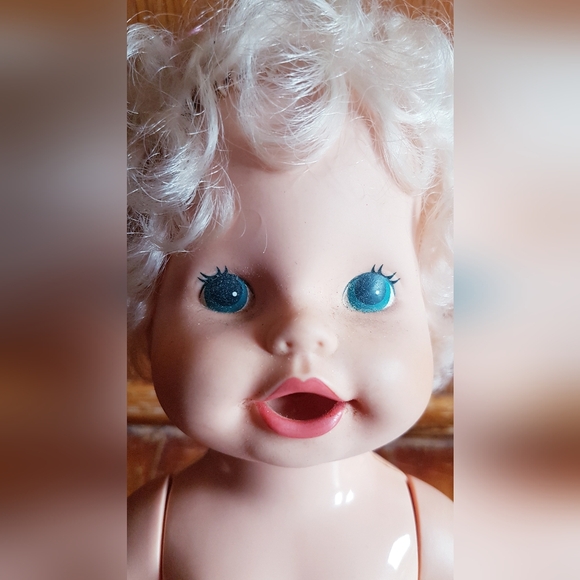 1984 Baby Alive Doll 13" Kenner Vintage Lever on Back WORKS Hong Kong - Picture 6 of 17